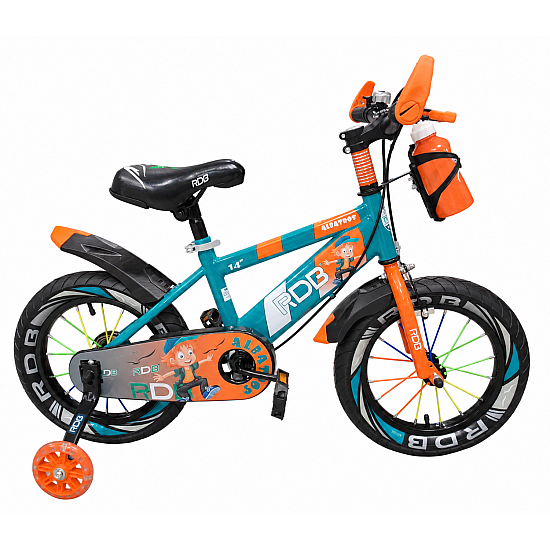 Bicicleta copii pentru baieti RDB Albatros, 14 inch, portocaliu