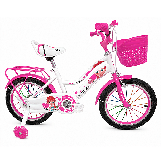 Bicicleta copii pentru fete RDB Mierla Fucsia, 16 inch