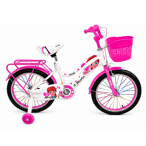 Bicicleta copii pentru fete RDB Mierla Fucsia, 18 inch