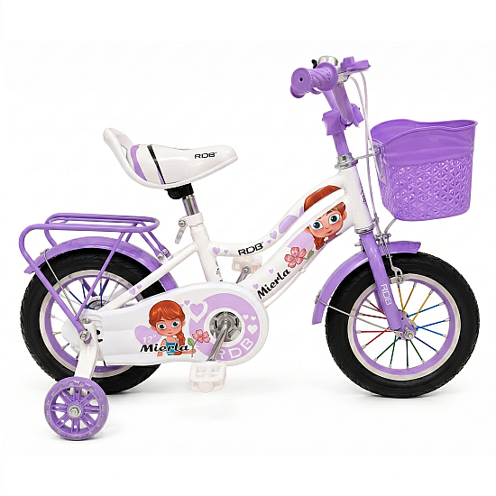 Bicicleta copii pentru fete RDB Mierla, 12 inch, mov Bicicleta copii pentru fete RDB Mierla, 12 inch, mov