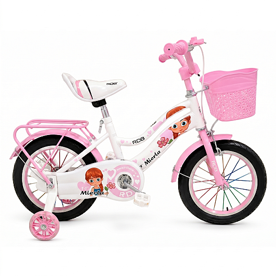 Bicicleta copii pentru fete RDB Mierla, 14 inch, roz