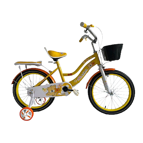 Bicicletă copii RDB ASC-884, 16 inch, Cu roți ajutătoare și coș depozitare